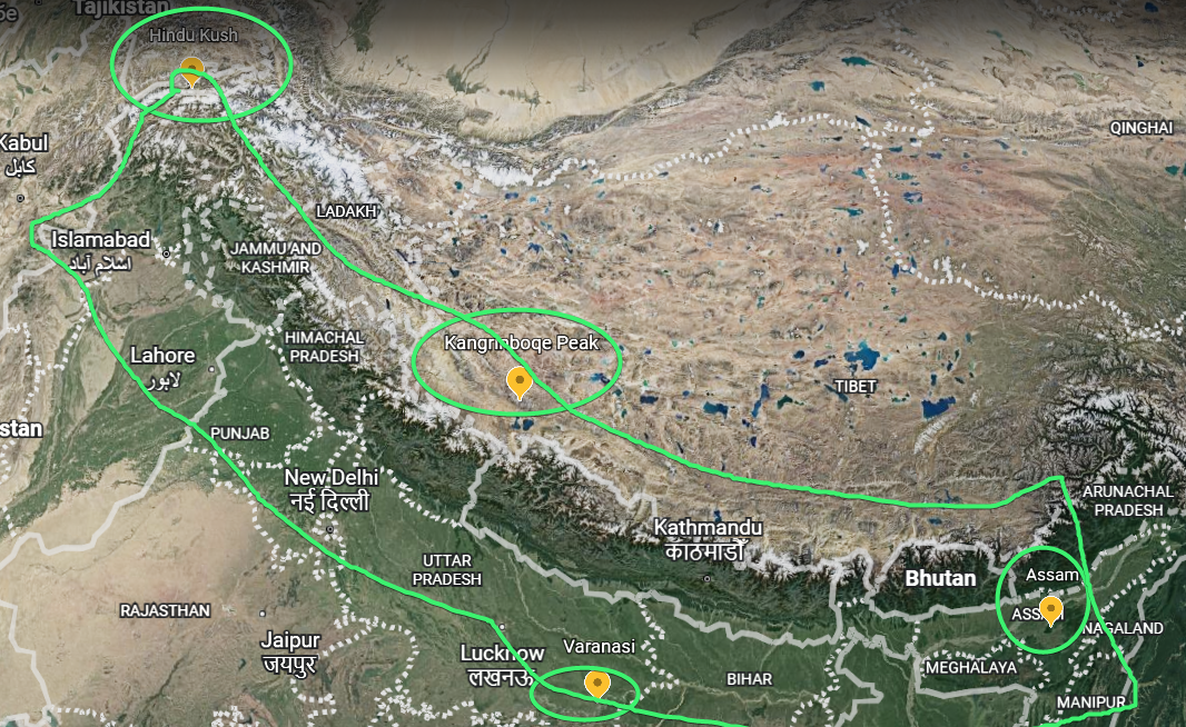 Predicted Nepal Himabhatt Khanda Map from Ancient Nepal