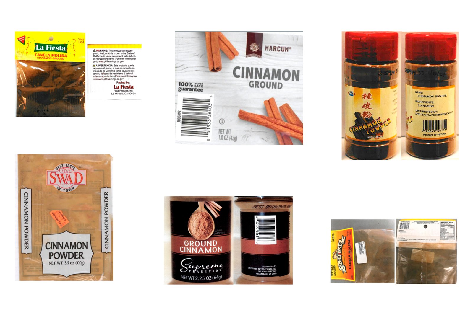 Cinnamon Sold at Discount Stores Is Tainted with Lead, FDA Warns